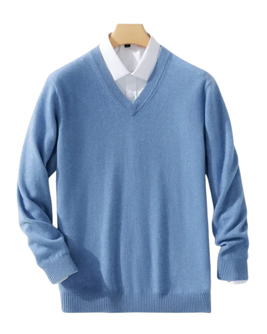 Pull à Col V en Maille Fine pour Homme