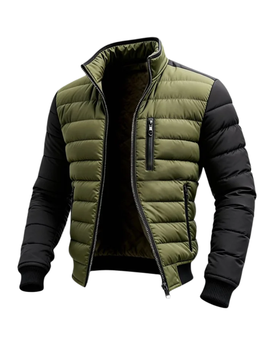 Doudoune Bicolore à Manches Contrastantes pour Homme