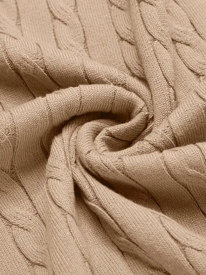 Pull à Col Rond en Maille Torsadée pour Homme