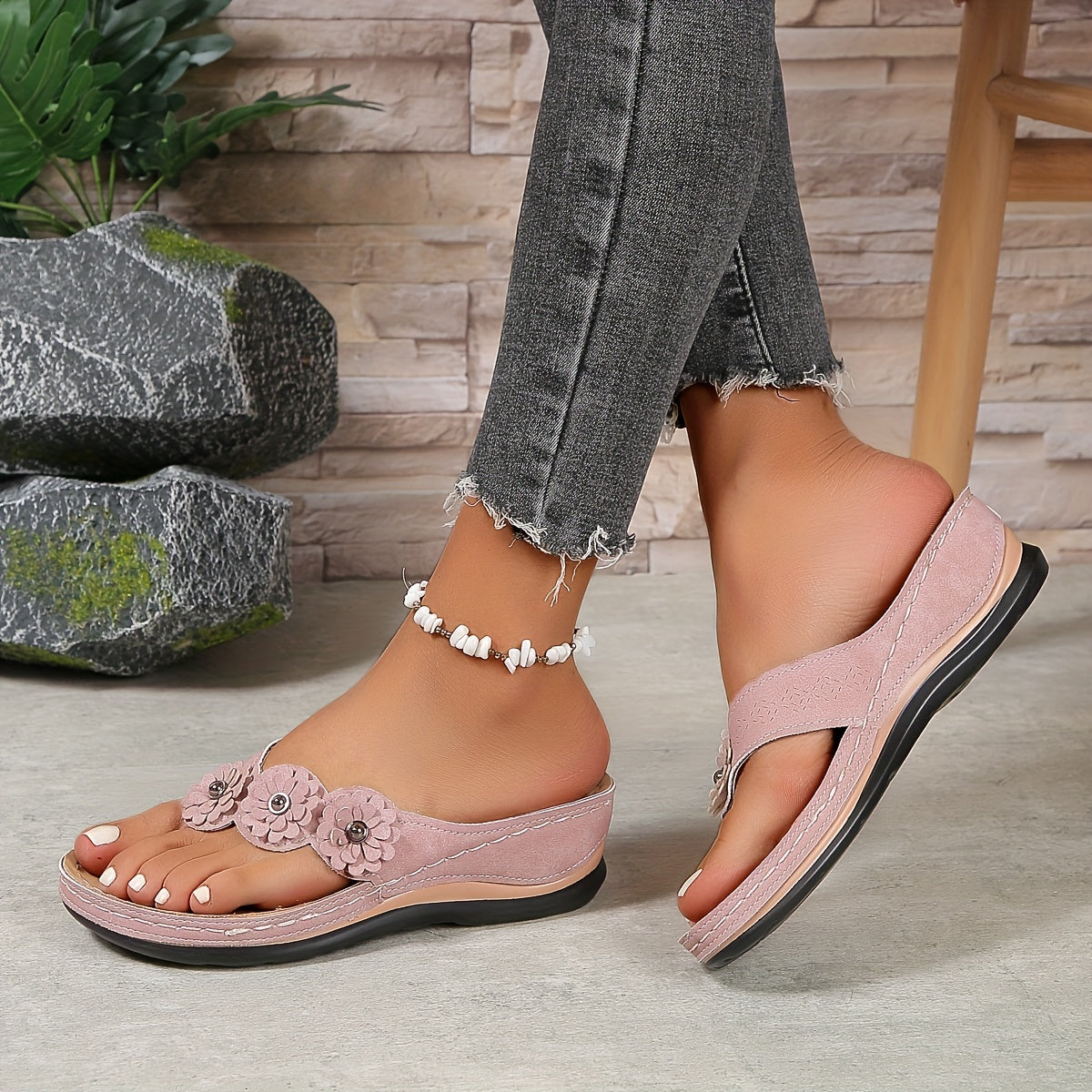 Sandales à Semelle Gel Rembourrée pour Femme