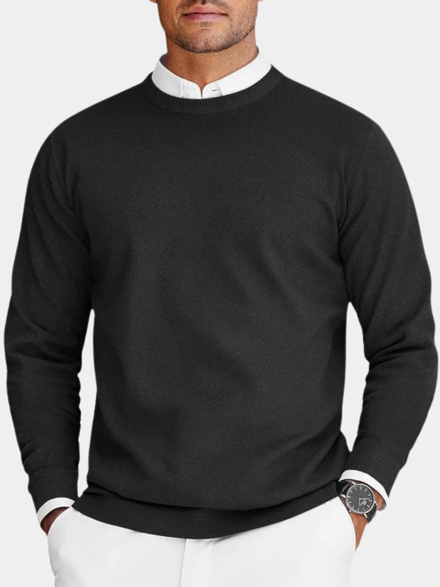 Pull à Col Rond en Maille Fine pour Homme