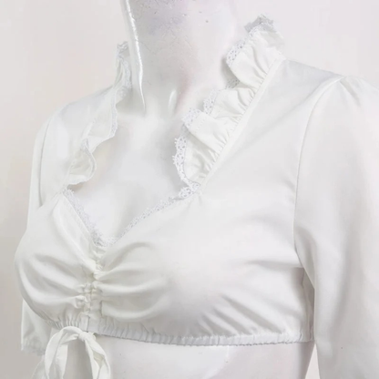 Blouse de Dirndl en Dentelle pour Femme