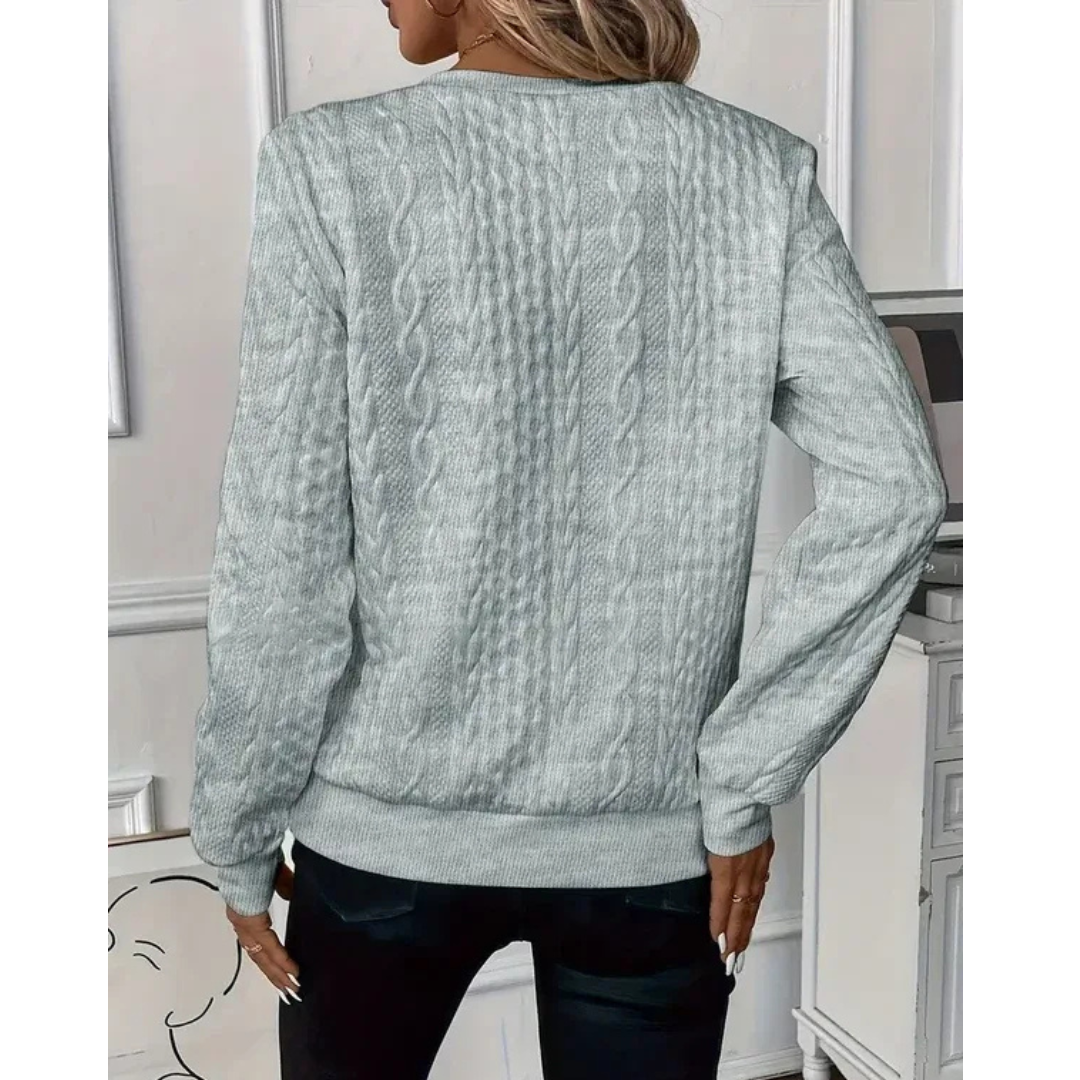 Pull en Maille à Fermeture Éclair pour Femme