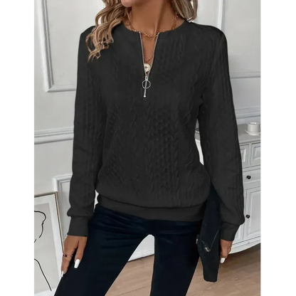 Pull en Maille à Fermeture Éclair pour Femme