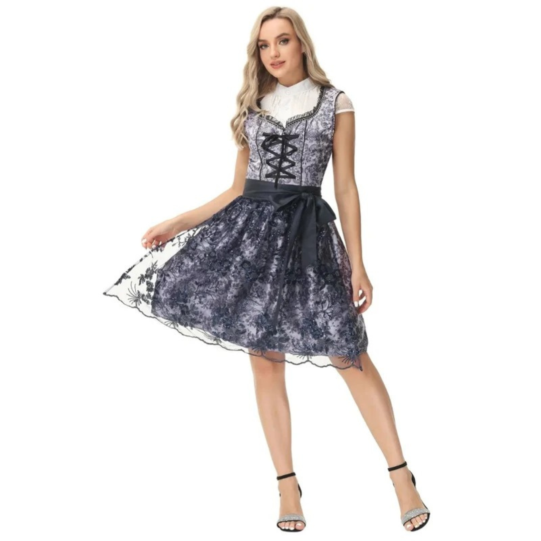 Dirndl à Motif Floral pour Femme