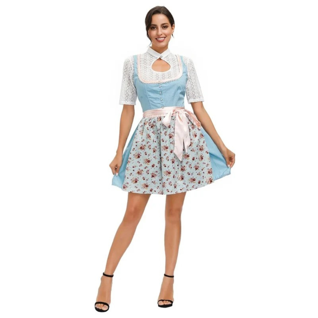 Dirndl à Motif Floral pour Femme