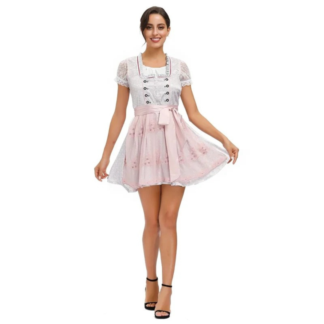 Dirndl à Motif Floral pour Femme