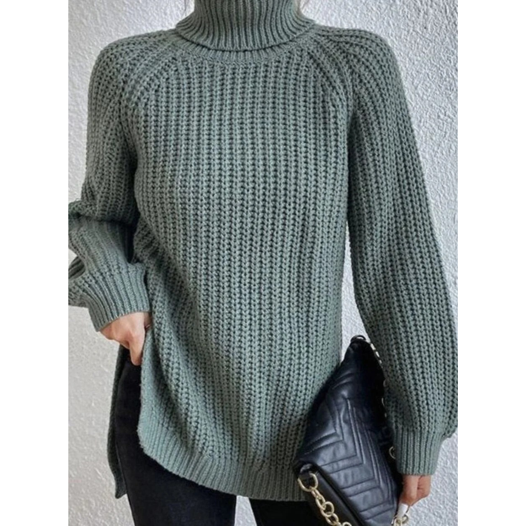 Pull à Col Roulé Coupe Oversize pour Femme