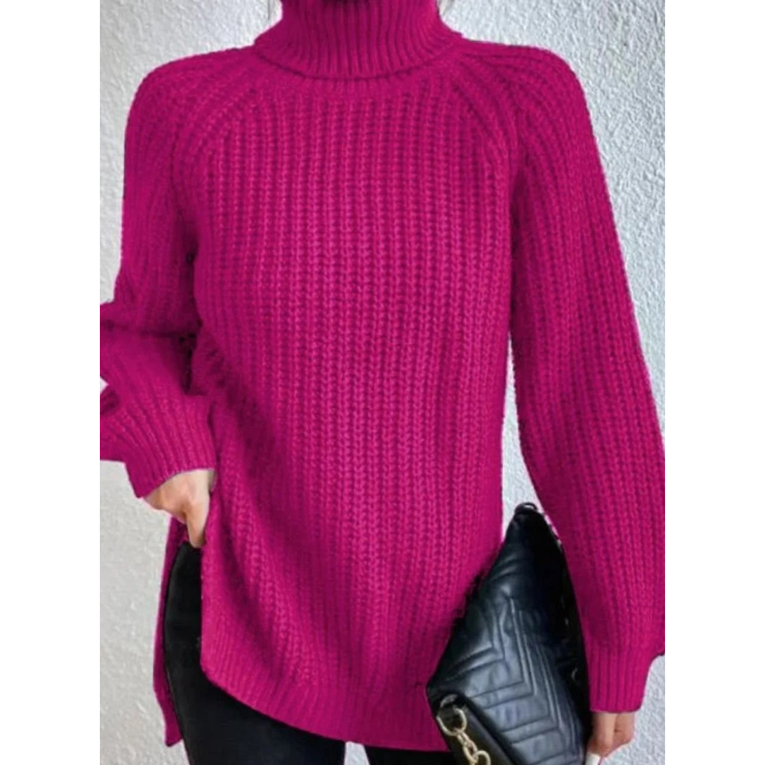 Pull à Col Roulé Coupe Oversize pour Femme
