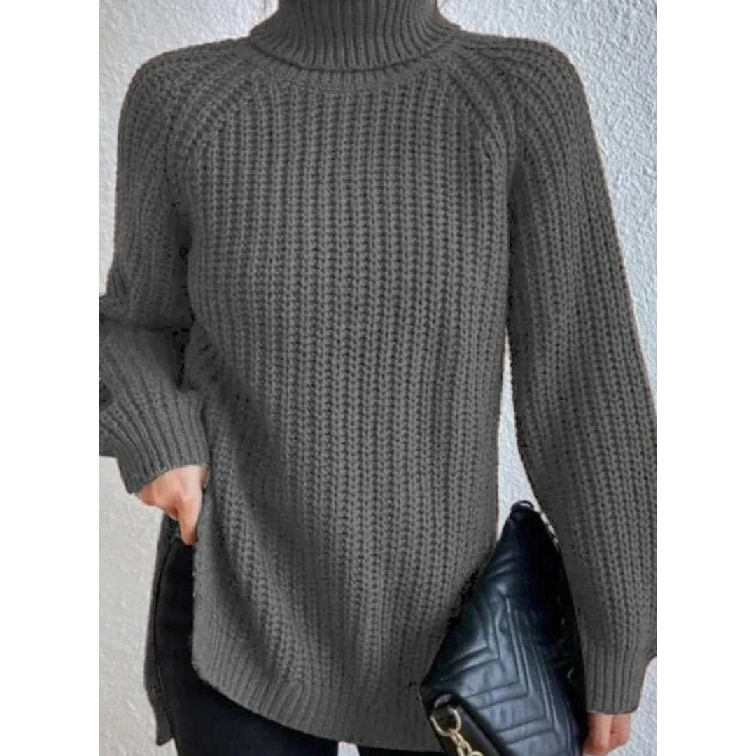 Pull à Col Roulé Coupe Oversize pour Femme