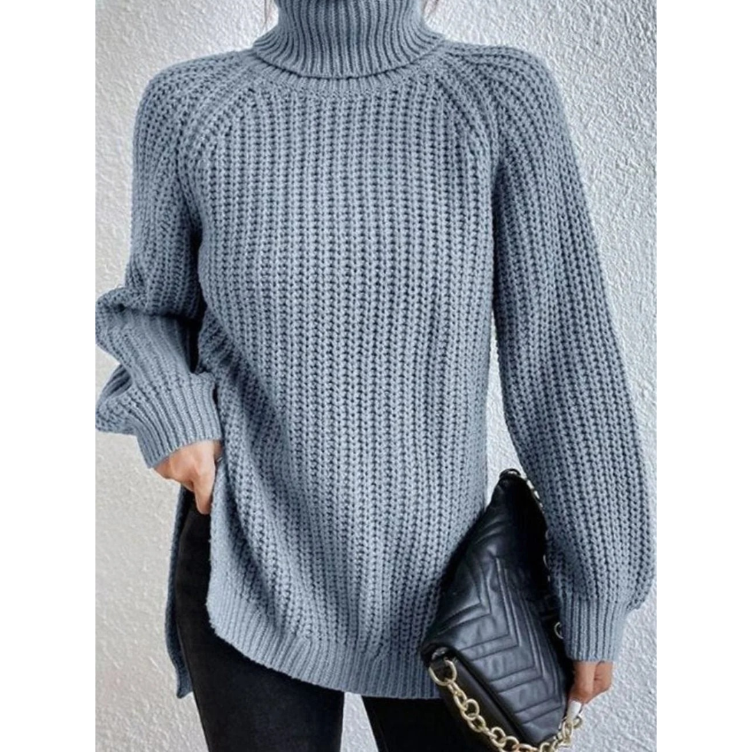 Pull à Col Roulé Coupe Oversize pour Femme