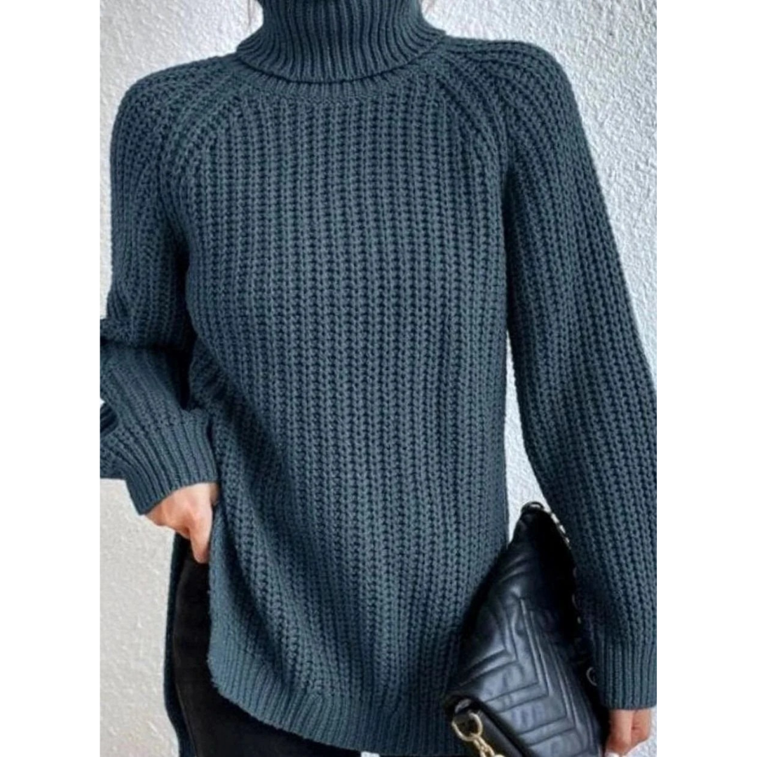 Pull à Col Roulé Coupe Oversize pour Femme