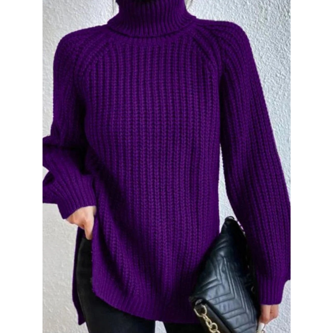 Pull à Col Roulé Coupe Oversize pour Femme