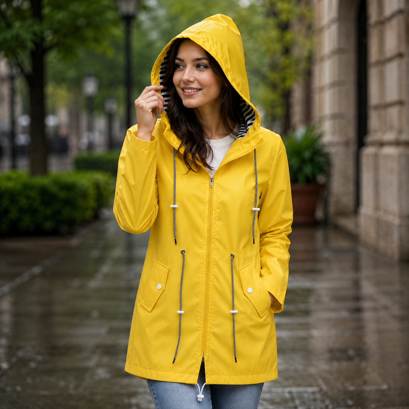Imperméable à Capuche pour Femme
