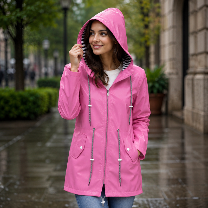 Imperméable à Capuche pour Femme