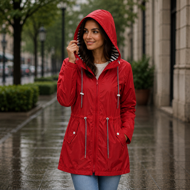 Imperméable à Capuche pour Femme