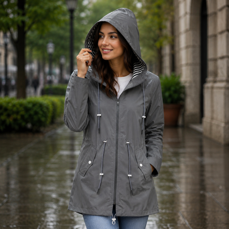 Imperméable à Capuche pour Femme