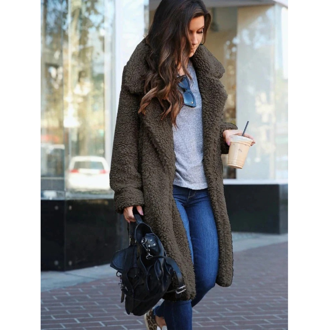 Veste d’Hiver en Maille Teddy pour Femme