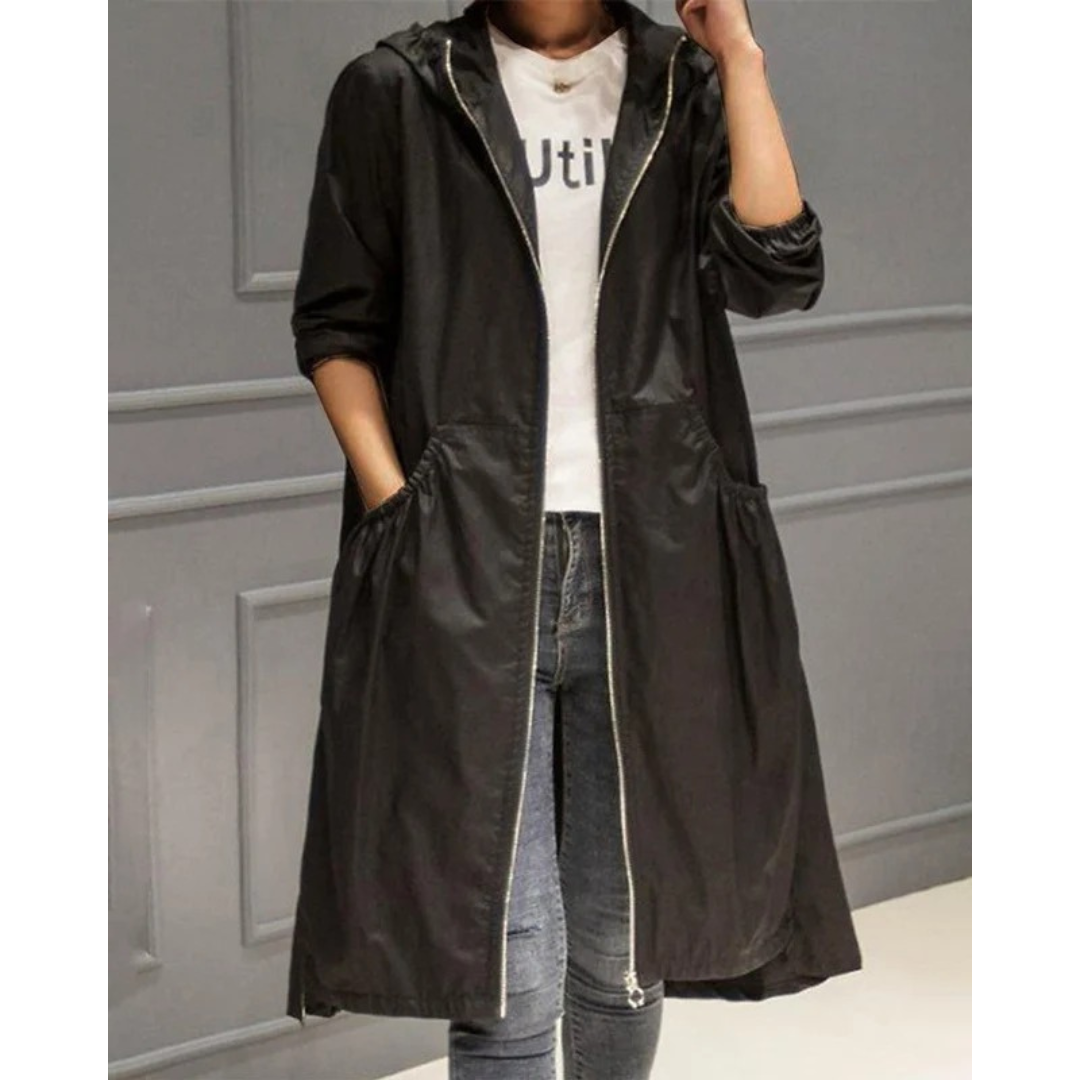 Trench-Coat à Capuche pour Femme