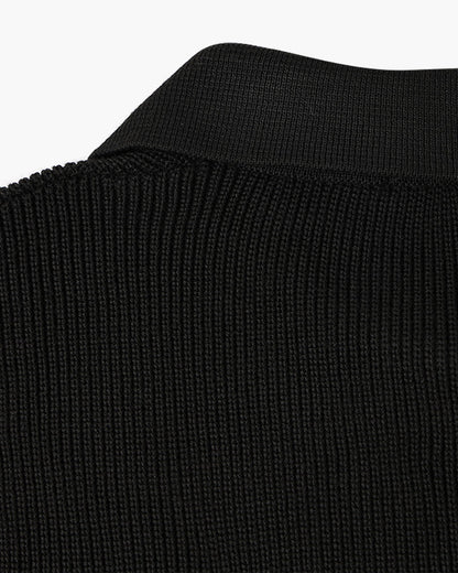 Pull Demi-Zip en Maille Gaufrée à Col Polo pour Homme