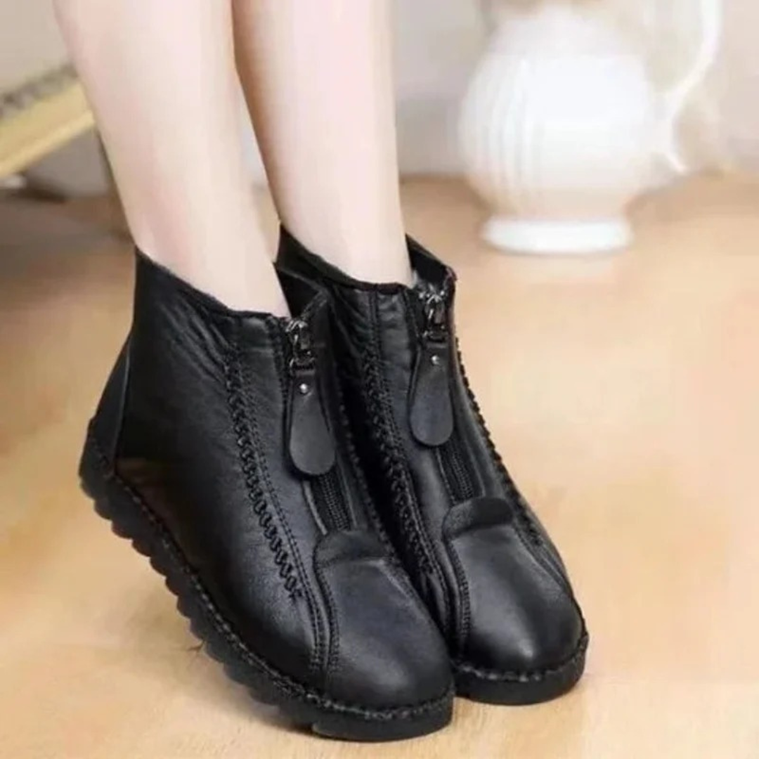 Bottines à Fermeture Éclair Doublé pour Femme