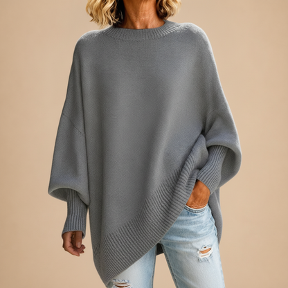 Aveline — Pull Ample à Coupe Fluide - Gris