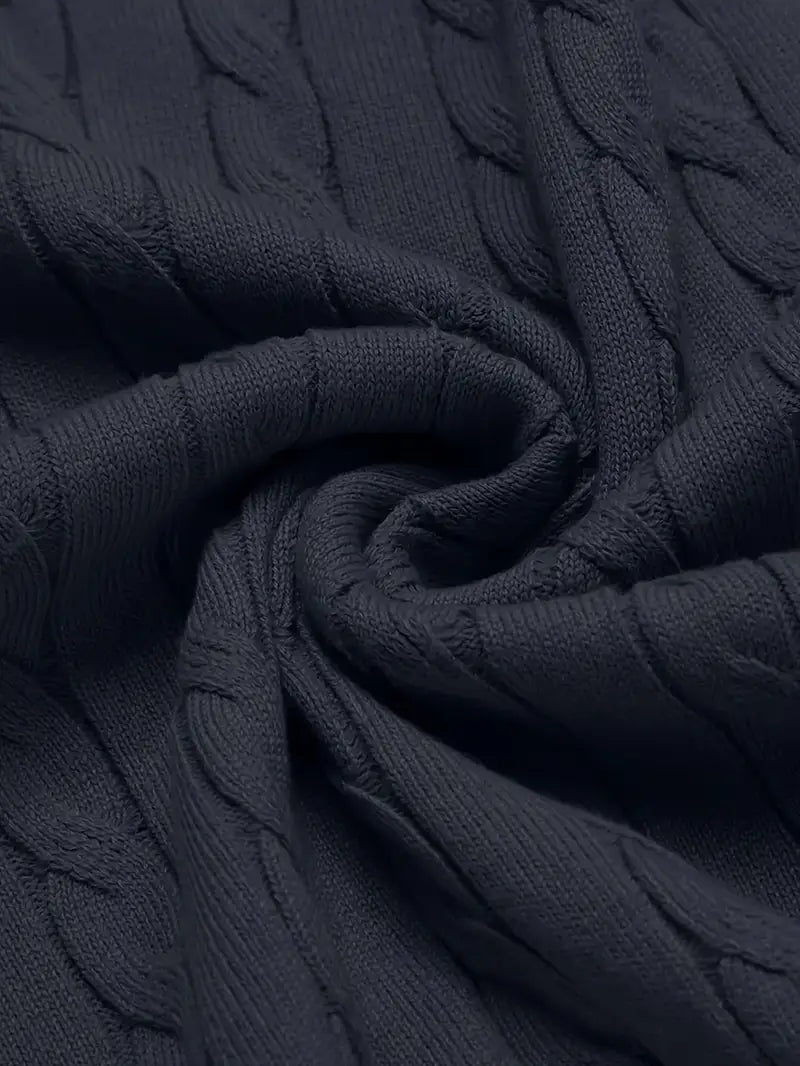 Pull à Col Rond en Maille Torsadée pour Homme
