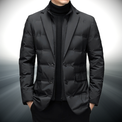 Blazer Matelassé à Col Montant pour Homme