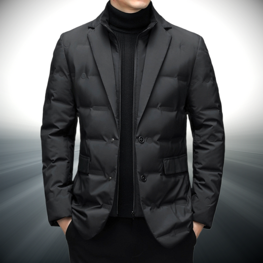 Blazer Matelassé à Col Montant pour Homme