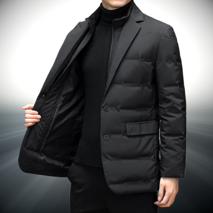 Blazer Matelassé à Col Montant pour Homme