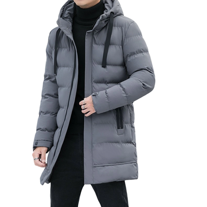 Manteau Matelassé Long à Capuche pour Homme