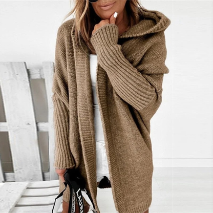 Cardigan à Capuche Coupe Oversize pour Femme