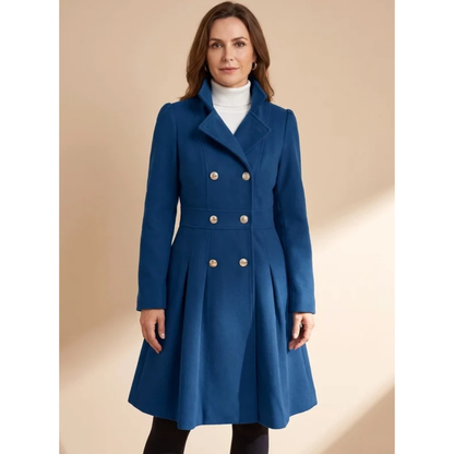 Veste d’Hiver à Col Cranté à Ceinture pour Femme