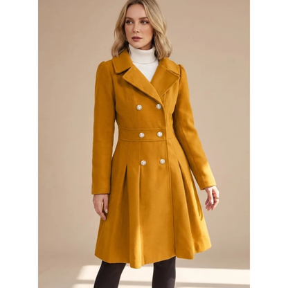 Veste d’Hiver à Col Cranté à Ceinture pour Femme