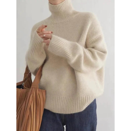 Pull à Col Roulé Coupe Oversize pour Femme