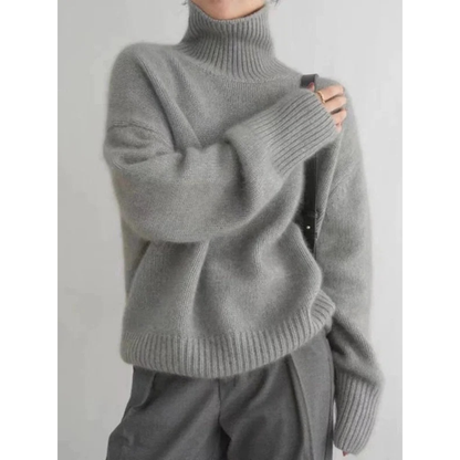 Pull à Col Roulé Coupe Oversize pour Femme