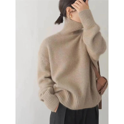 Pull à Col Roulé Coupe Oversize pour Femme