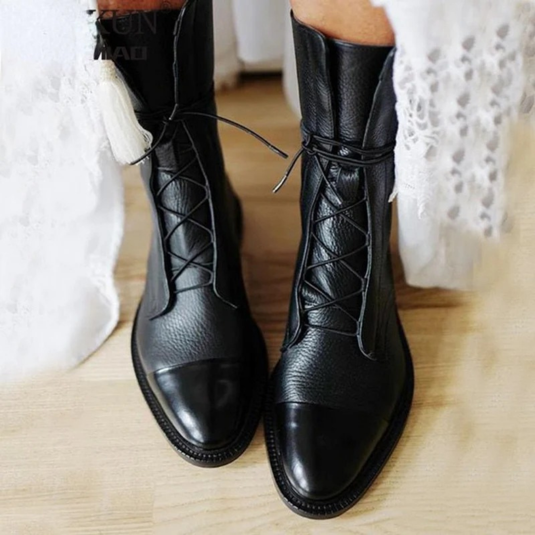 Bottes en Synthétique Effet Cuir pour Femme