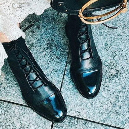 Bottes en Synthétique Effet Cuir pour Femme