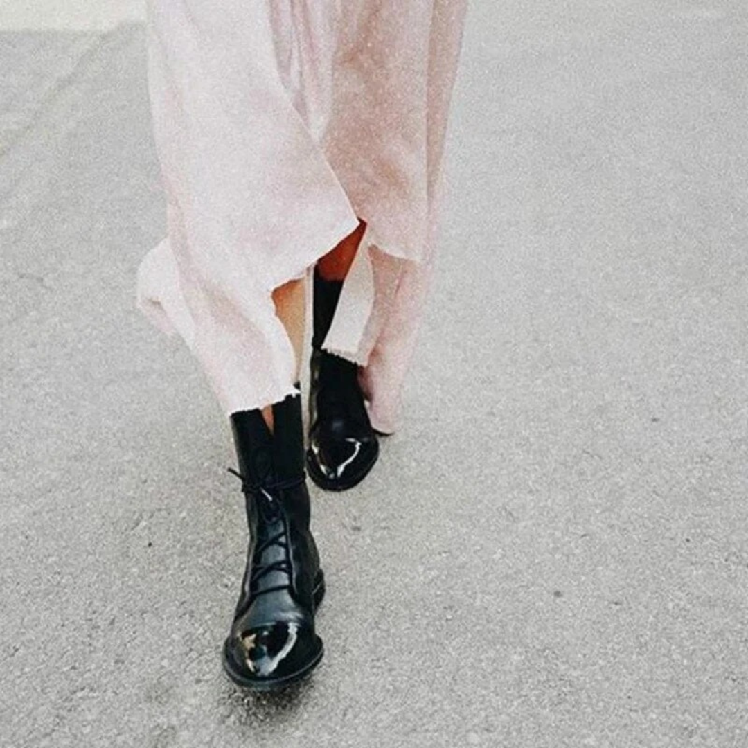Bottes en Synthétique Effet Cuir pour Femme