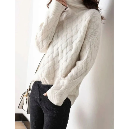 Pull à Col Roulé Coupe Oversize pour Femme
