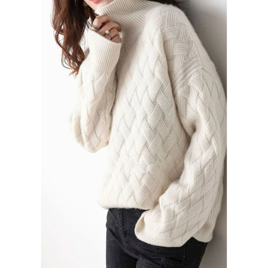 Pull à Col Roulé Coupe Oversize pour Femme