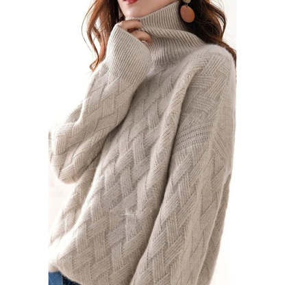 Pull à Col Roulé Coupe Oversize pour Femme