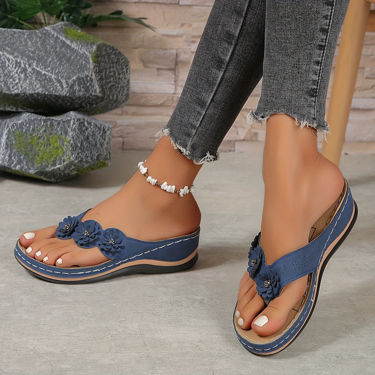 Sandales à Semelle Gel Rembourrée pour Femme