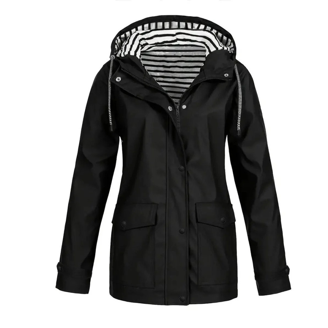 Imperméable à Capuche Long pour Femme
