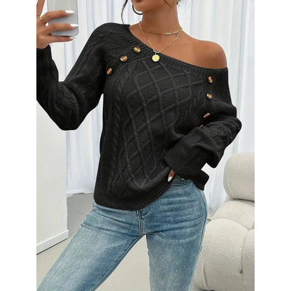 Pull en Maille Boutonné pour Femme