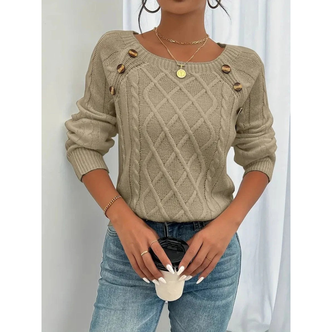 Pull en Maille Boutonné pour Femme