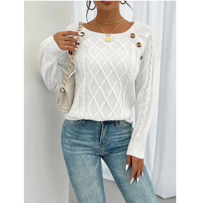 Pull en Maille Boutonné pour Femme