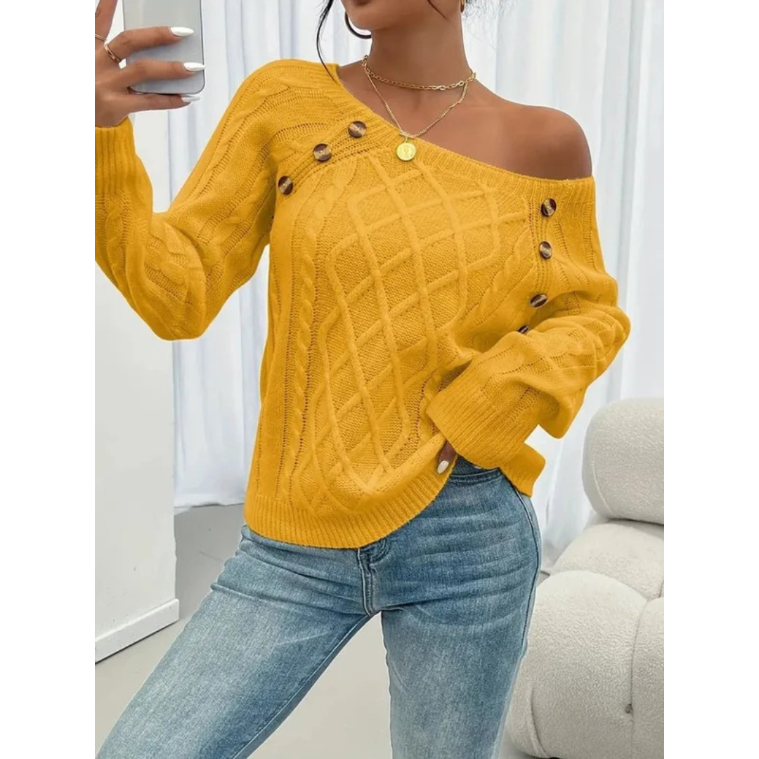 Pull en Maille Boutonné pour Femme