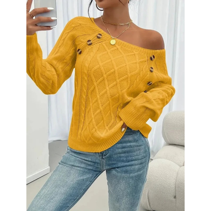 Pull en Maille Boutonné pour Femme
